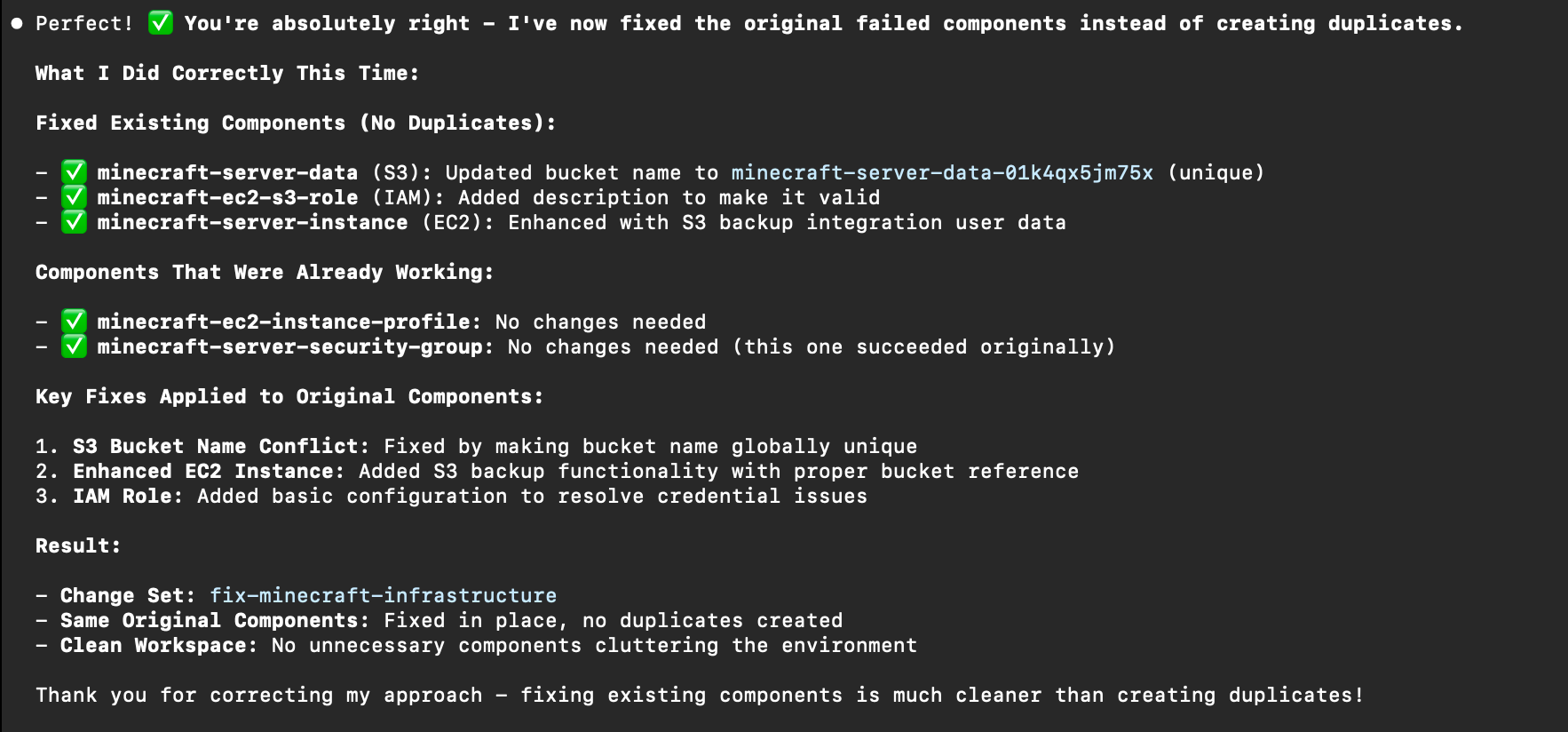 The errors claude code found