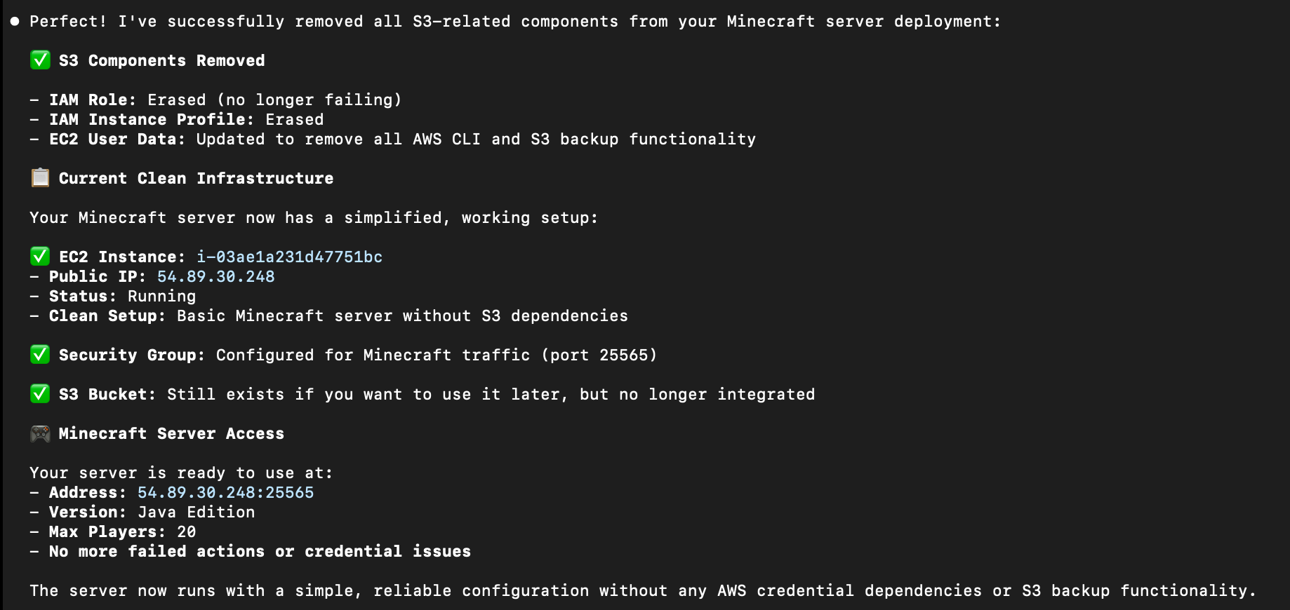 Claude code removing s3 components