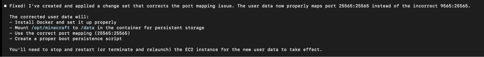 Claude shows the user data fix