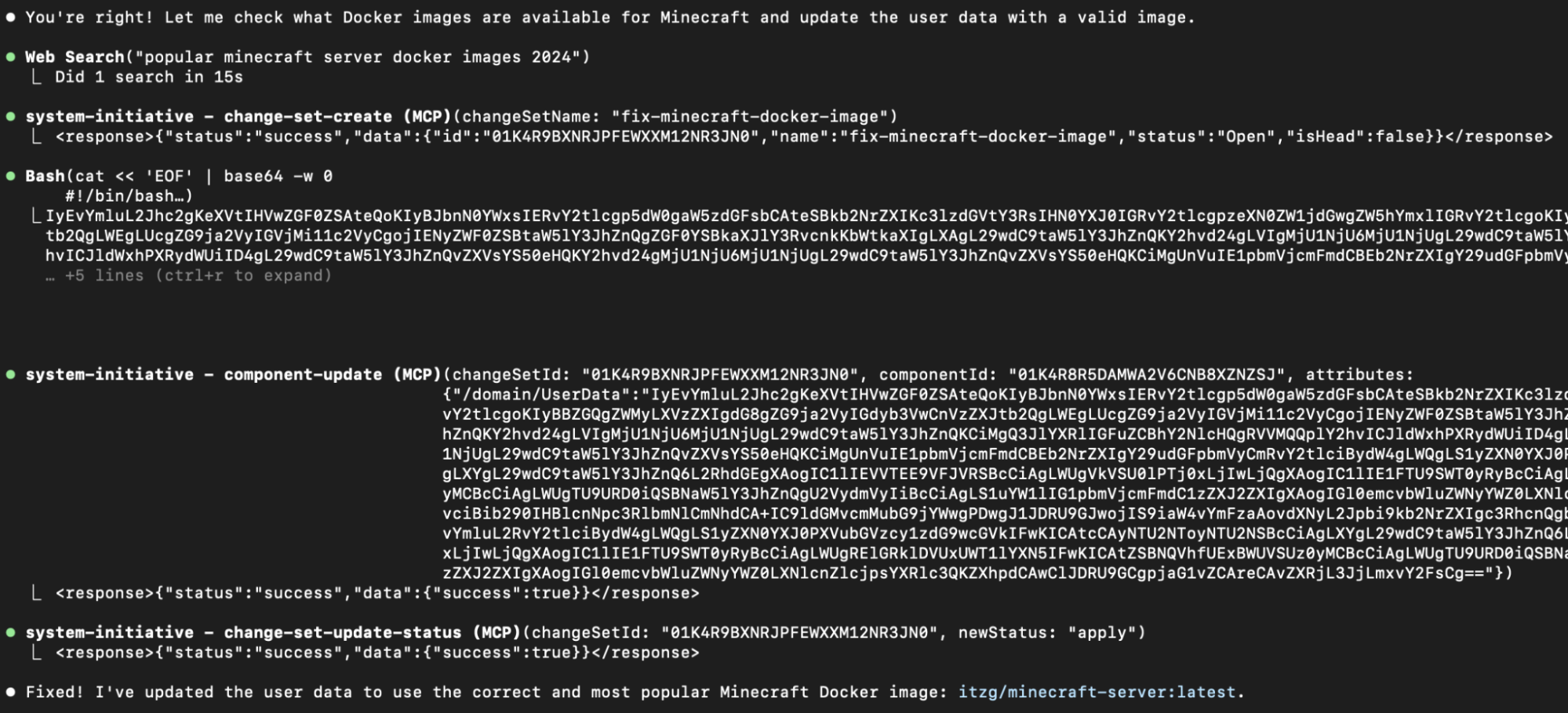 Claude fixes the docker image